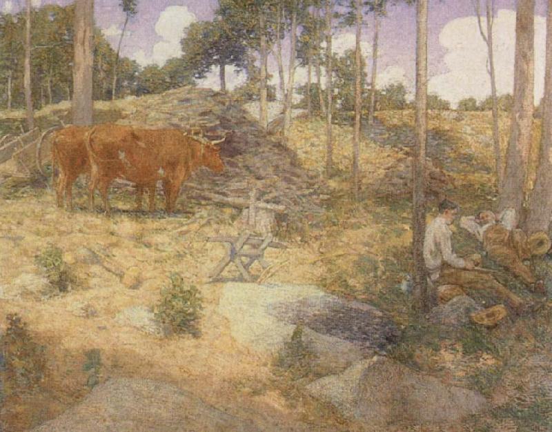 julian alden weir Midday Rest in New England oil painting image